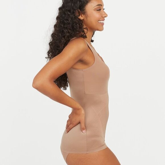 Spanx NWT Thinstincts 2.0 shapewear tank women’s XL in cafe au late - Picture 3 of 9